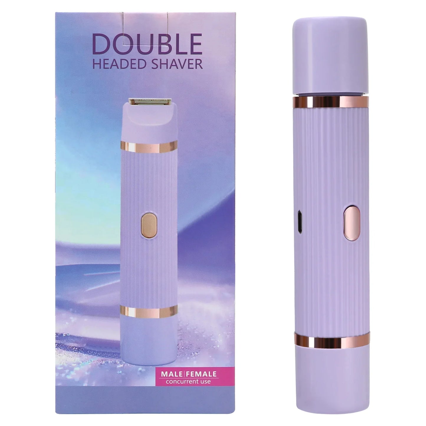 Electric Razor Bikini Trimmer for Women 2 in 1 Portable Dual Head Hair Removal shaver Device for Private Parts