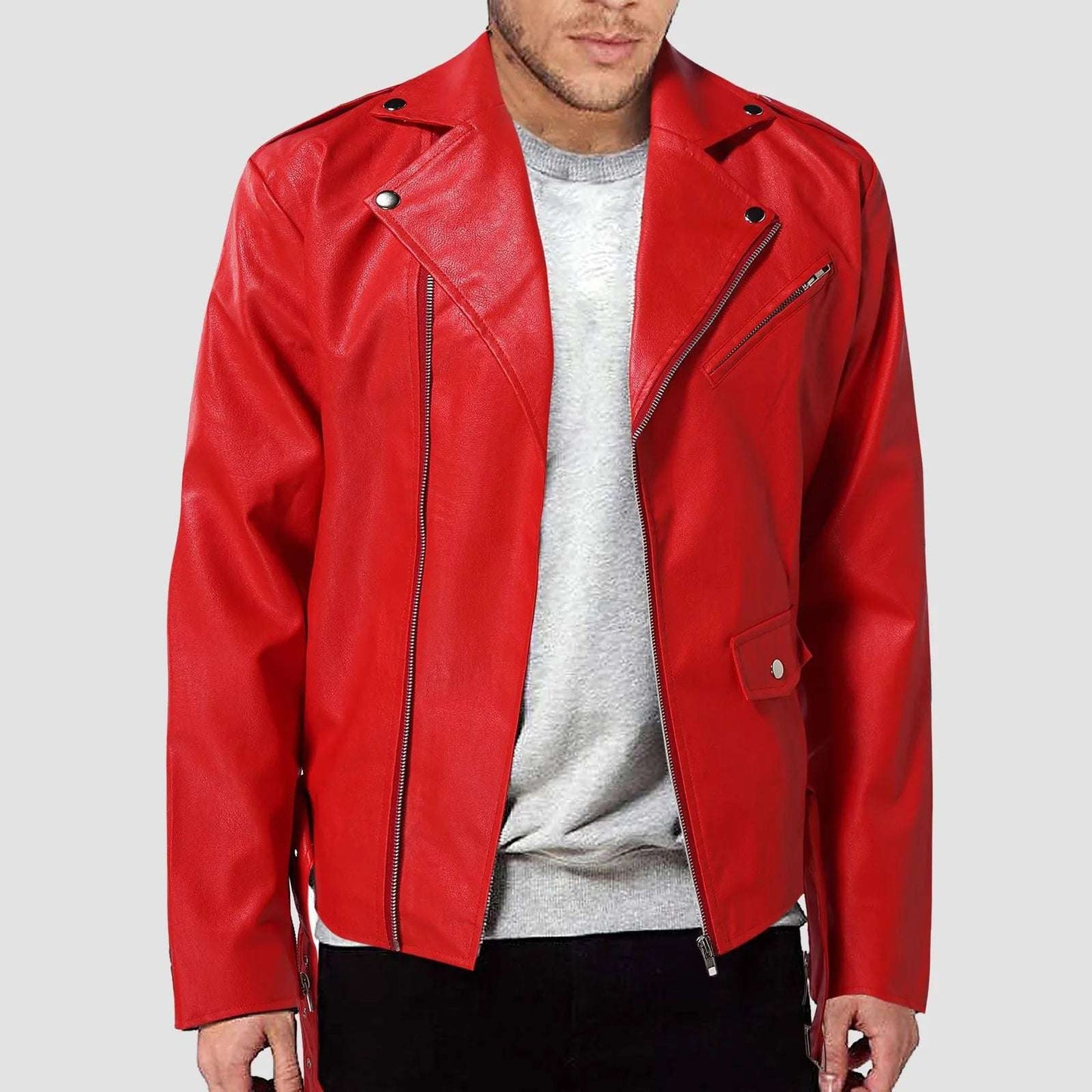 Pu Leather Stylish Jacket Mens' Autumn Winter Outwear Lapel Pu Leather Jacket Motorcycle Male Coats For Male Slim-Fit куртка