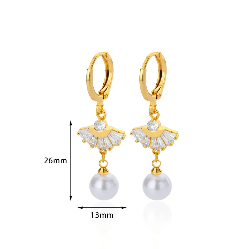 Pendientes de acero inoxidable con circonita y mariposa para mujer, chapados en oro, joyería estética de lujo, regalo 2023.