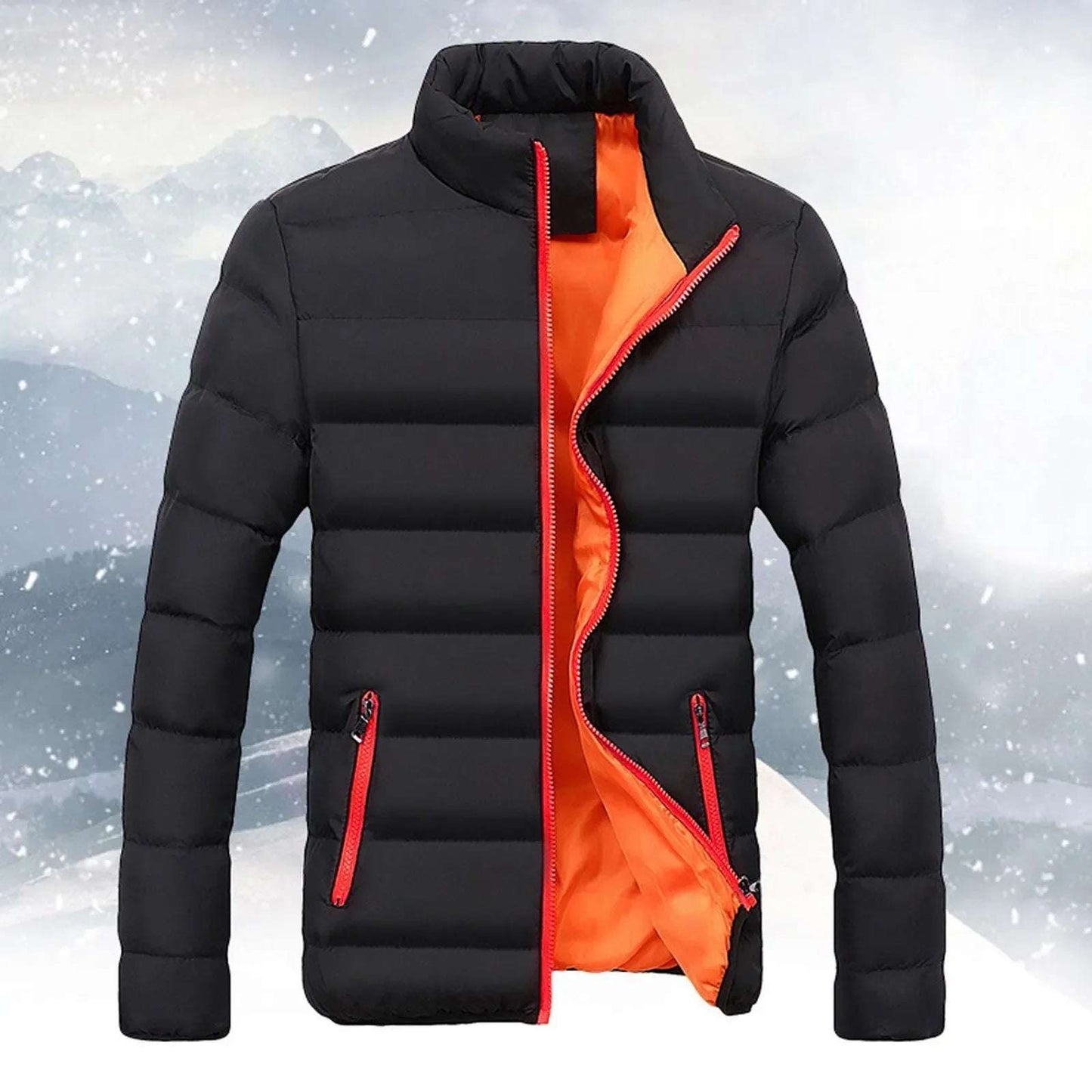 Men Winter Warm Slim Fit Thick Coat Casual Jacket Outerwear Features: