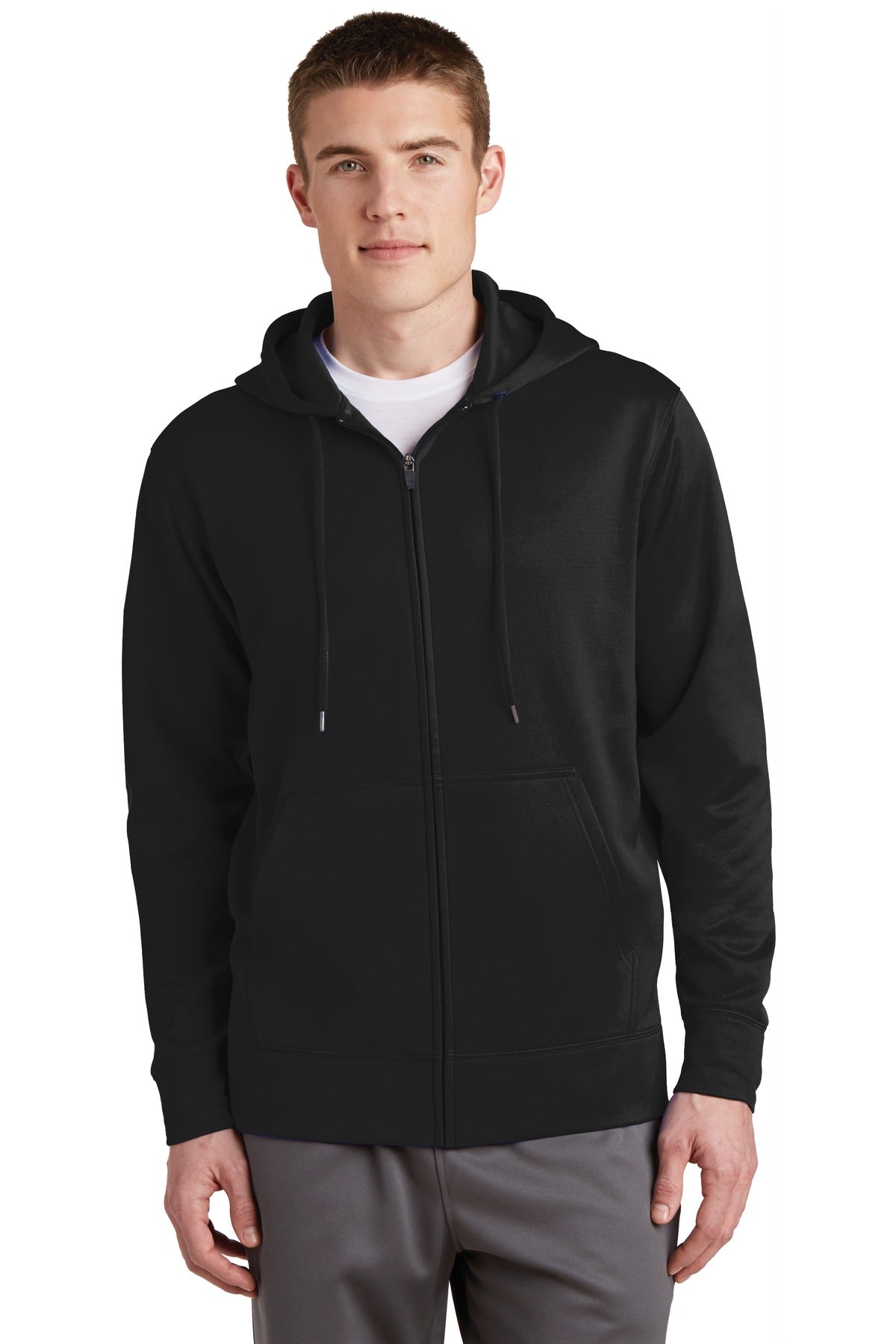 Sport-Tek® Sport-Wick® Fleece Full-Zip Hooded Jacket. ST238