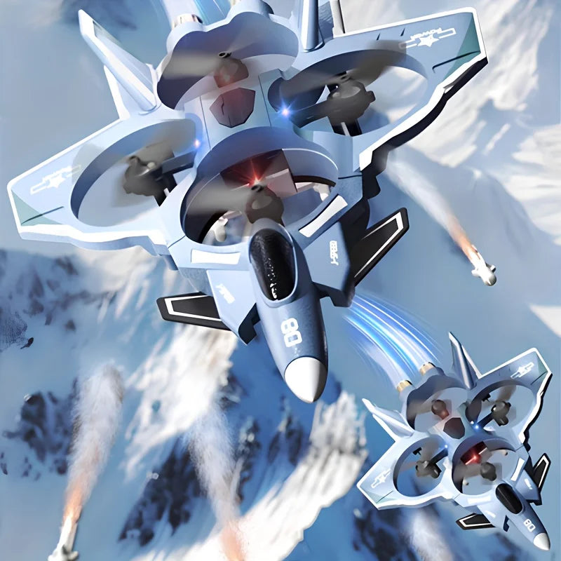 Avión de combate estadounidense de nuevo tipo con control remoto, lanzamisiles y cámara. Juguete de caza cuadricóptero, ideal para exteriores.