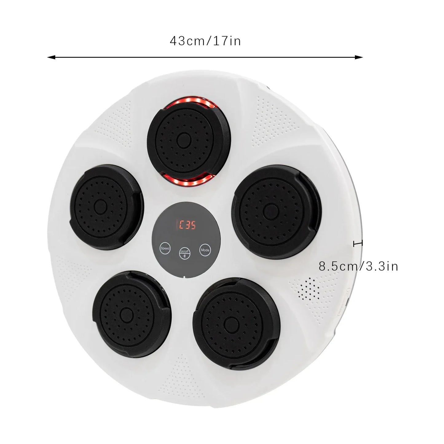 Music Boxing Machine, Wall Mount Target Punching Pads & LED Display for Smart Home Fitness & Stress Relief Office Gym Workout
