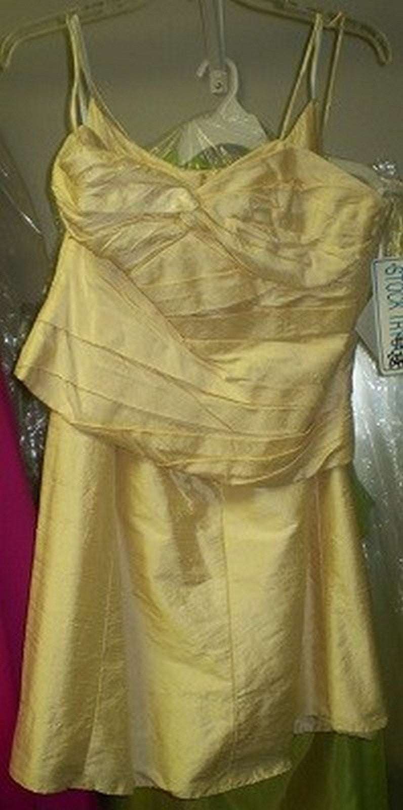 Watters & Watters Women Dress Suit Dress and Top Taffeta Gold Size 10