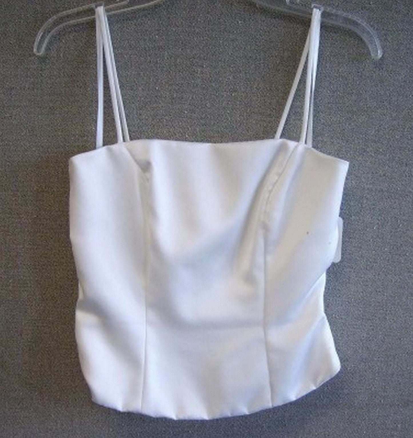 Watters & Watters Women Top Taffeta White Spaghetti Size 8