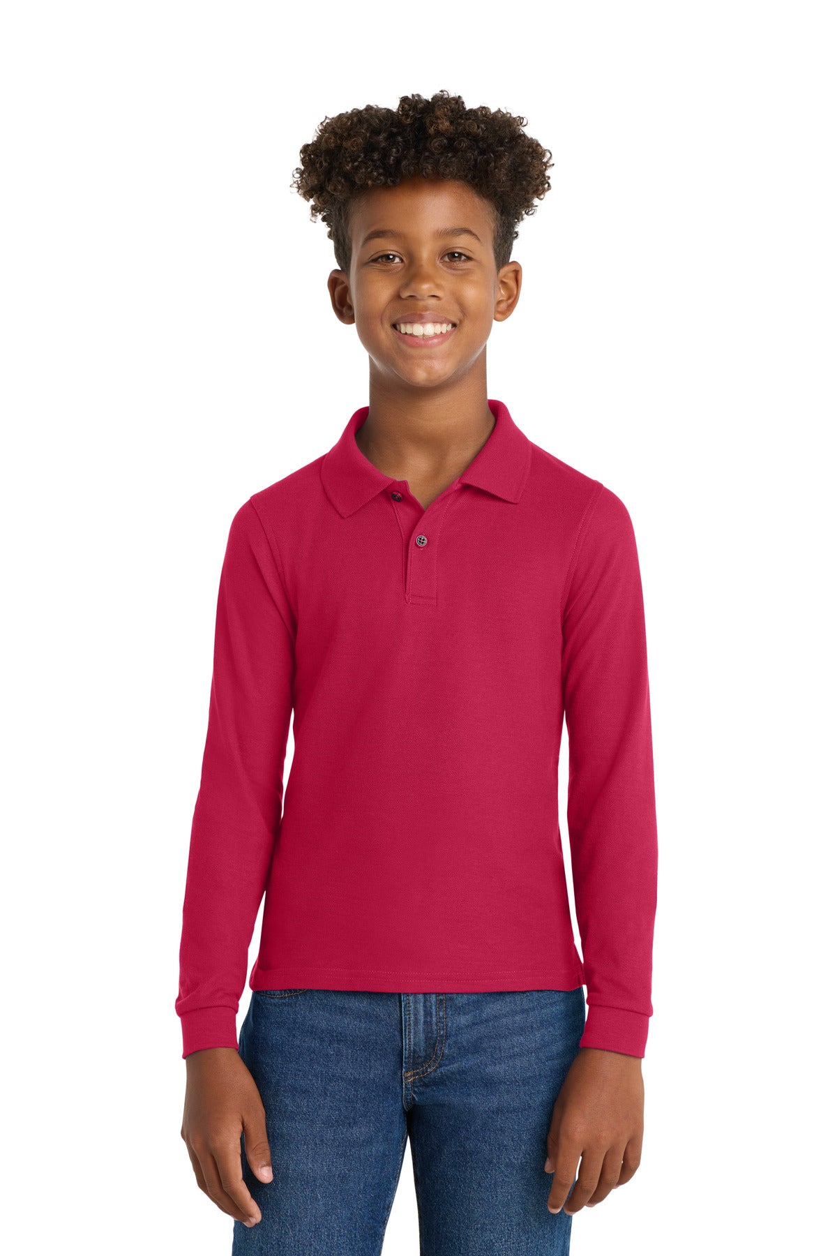 Port Authority® Youth Long Sleeve Silk Touch™ Polo. Y500LS