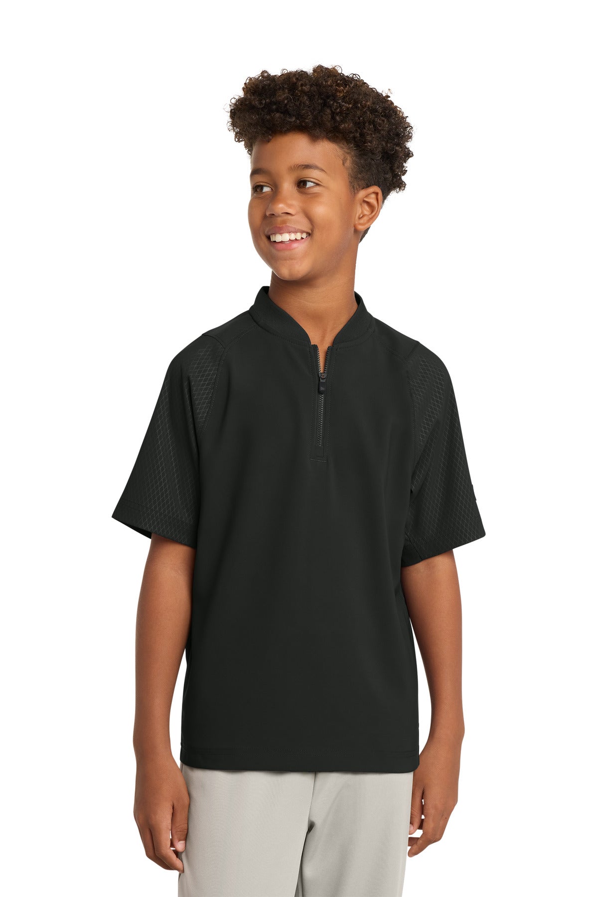 New Era ® Youth Cage Short Sleeve 1/4-Zip Jacket. YNEA600