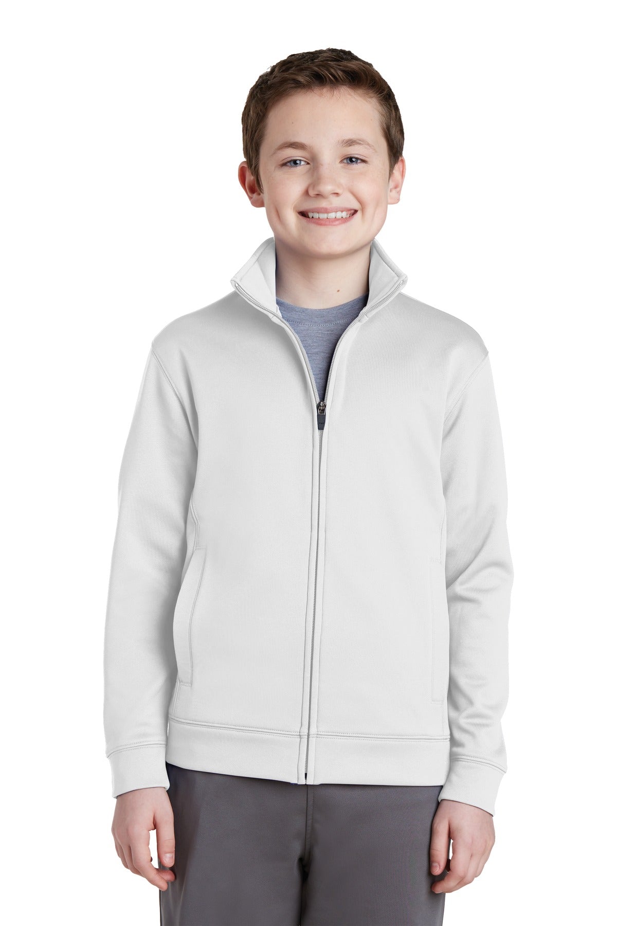 Sport-Tek® Youth Sport-Wick® Fleece Full-Zip Jacket. YST241