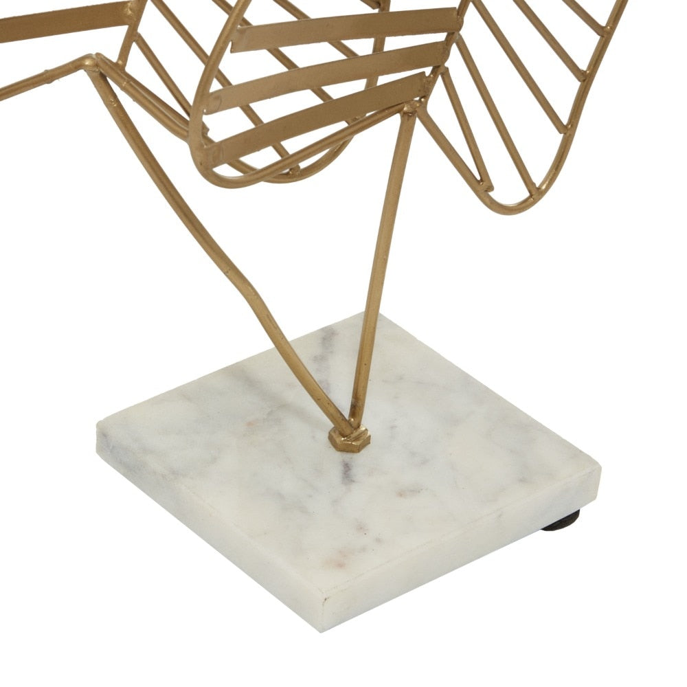Iron Glam Gold Metallic Fern Leaf Table Top Decors 11"W X 17"H Home Decor Home image 3