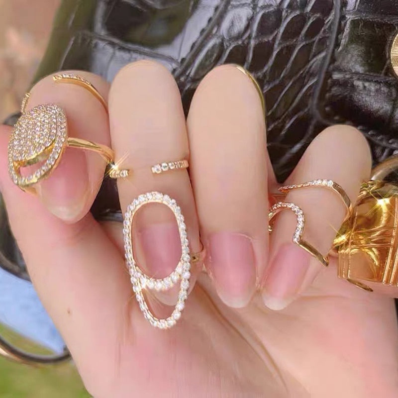 New In 2023 Luxury Nail Photo Ring Gold Silver Plated Phalanx Fashion Finger Ma image 15