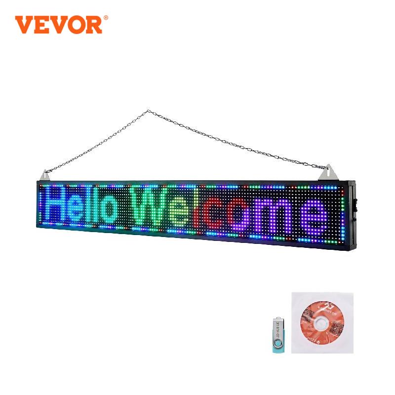 VEVOR Wi-Fi LED Scrolling Sign Full Color P4/P5/P6/P10 DIY Programmable Message image 0