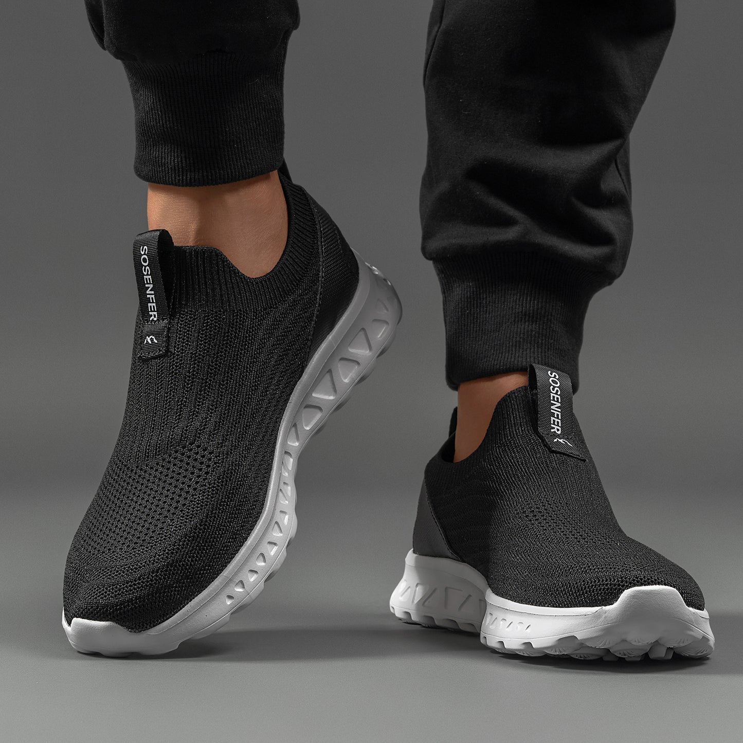 2024 Men Walking Shoes Non-Slip Work Casual Slip On Walking Sneaker Lightweight image 1