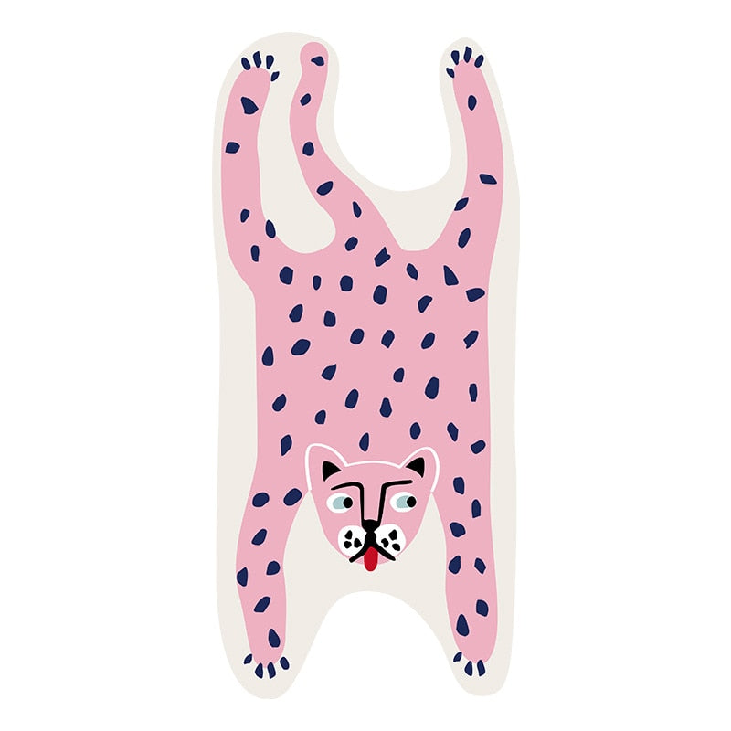 Tiger Carpet for Living Room Cute Cartoon Bedroom Rugs Anti Slip Bedside Kids R image 1