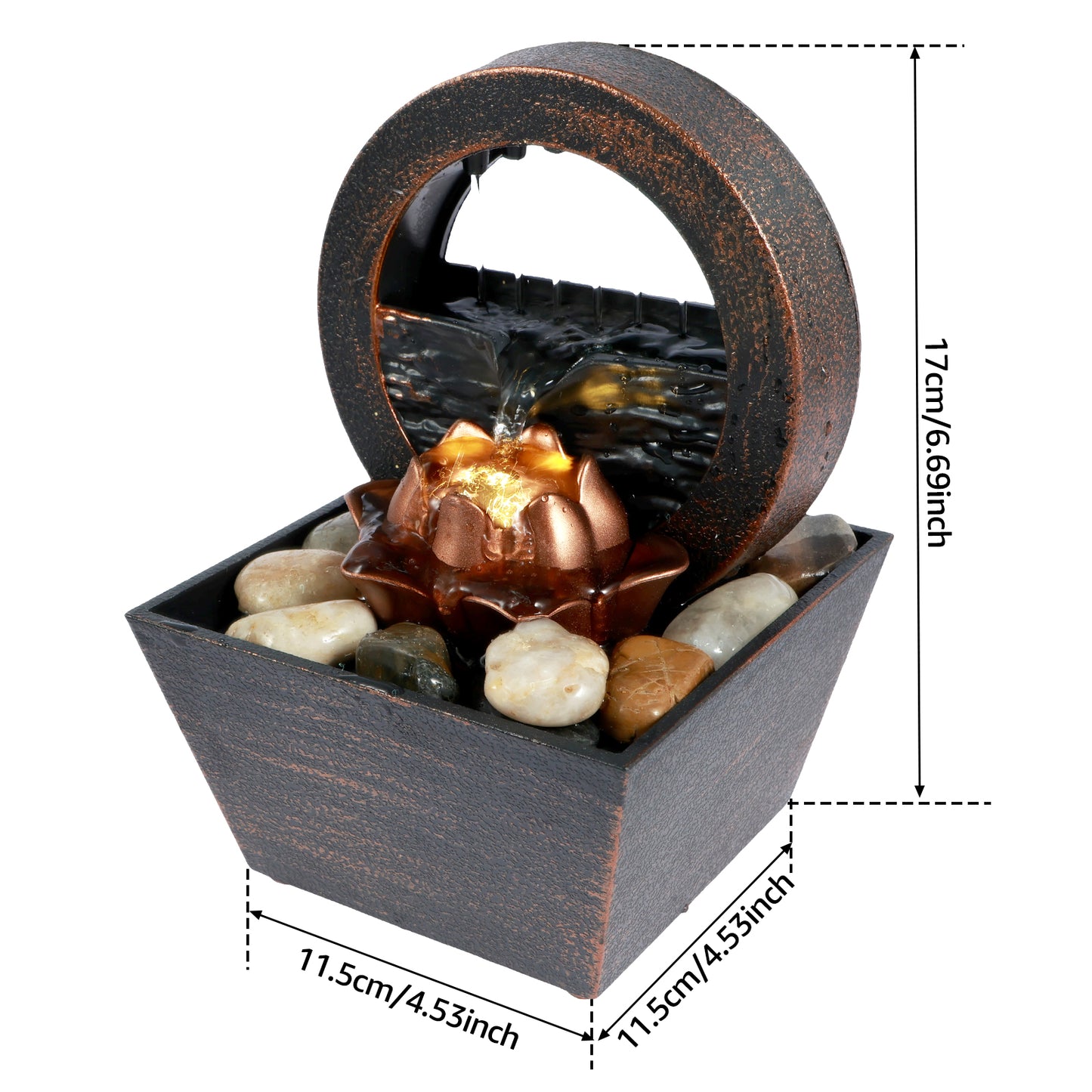 Tabletop Fountain Mini Indoor Water Fountain Creative Gifts Fengshui Home Deskt image 2