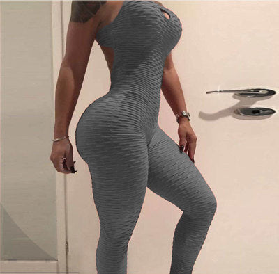 Fanceey femal Jumpsuit Women One Piece Sport Gym Fitness Sleeveless overalls fo image 4