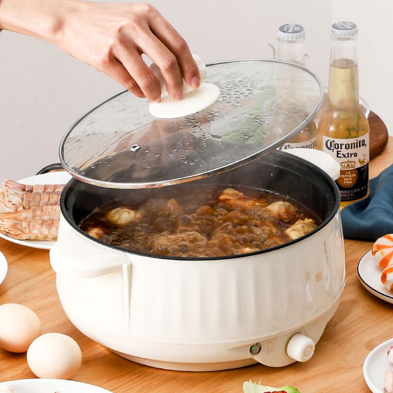 220V Multi Cookers Single/Double Layer Electric Pot 1-2 People Household Non-st image 5