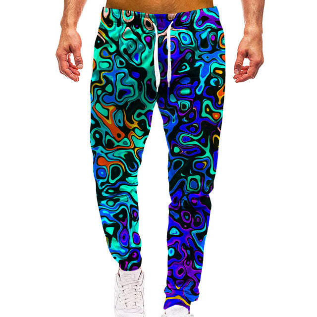 3D Rainbow Fashion Casual Pants Men Sport Print Camo Joggers Man Trousers Vinta image 6