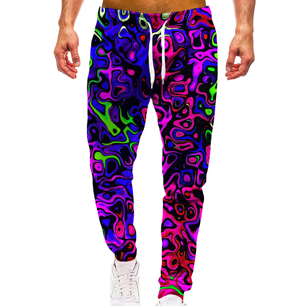 3D Rainbow Fashion Casual Pants Men Sport Print Camo Joggers Man Trousers Vinta image 7