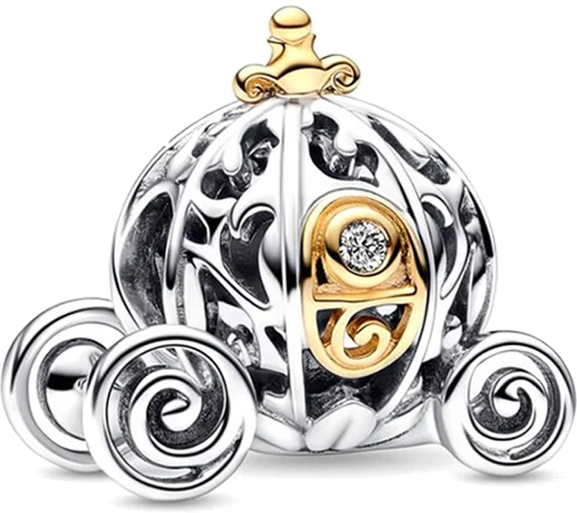 925 Silver Disney 100th Princess Pumpkin Cart Mickey Minnie Dumbo Charm Stitch image 3