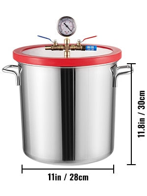 VEVOR Vacuum Chamber 1.5 /2 /3 /5 Gallon Stainless Steel Vacuum Degassing Chamb image 3