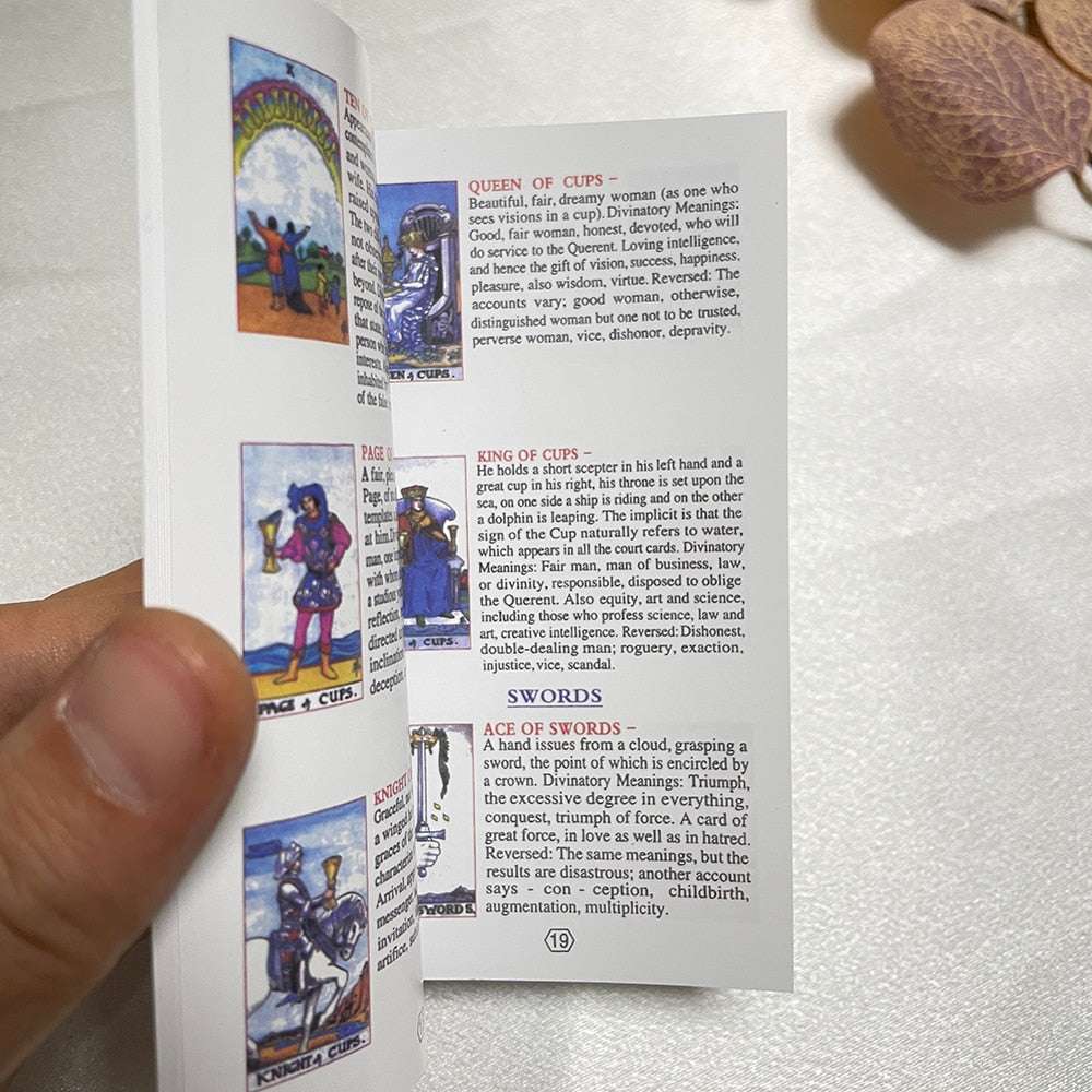 Golden Tarot 12x7cm English Deck Classic for Beginners with Color Paper Guide B image 11