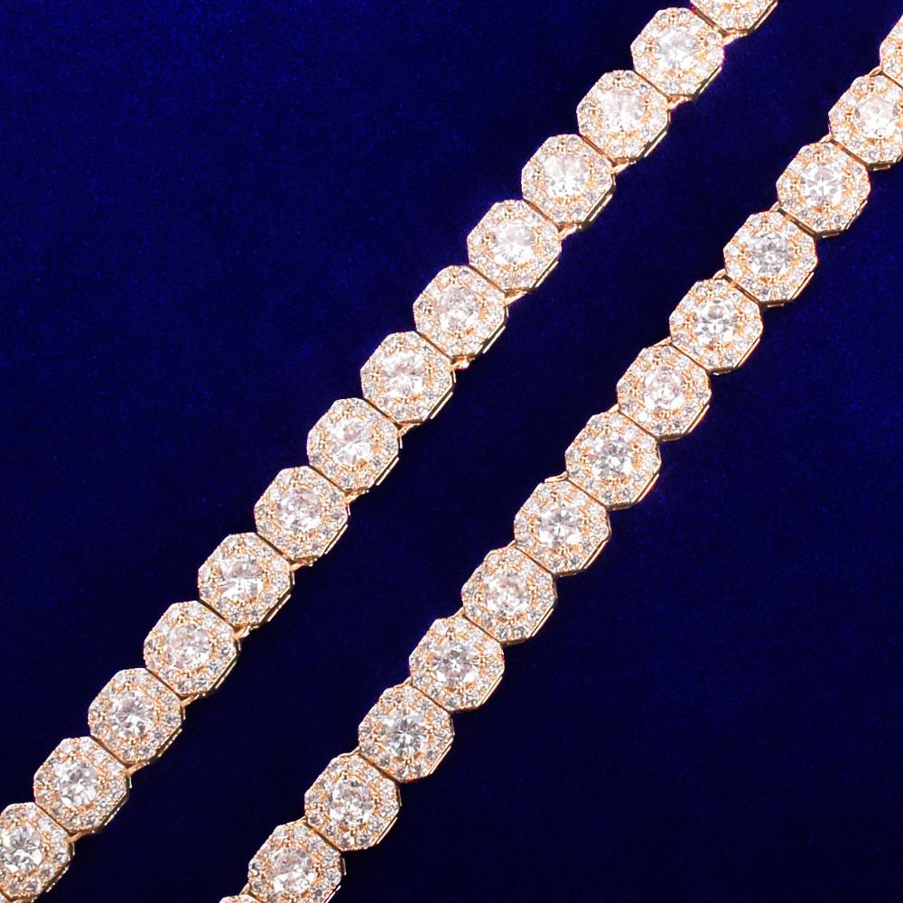 Bubble Letter Clustered Tennis Bracelet for Men Real Gold Plated Hip Hop Jewelry image 2
