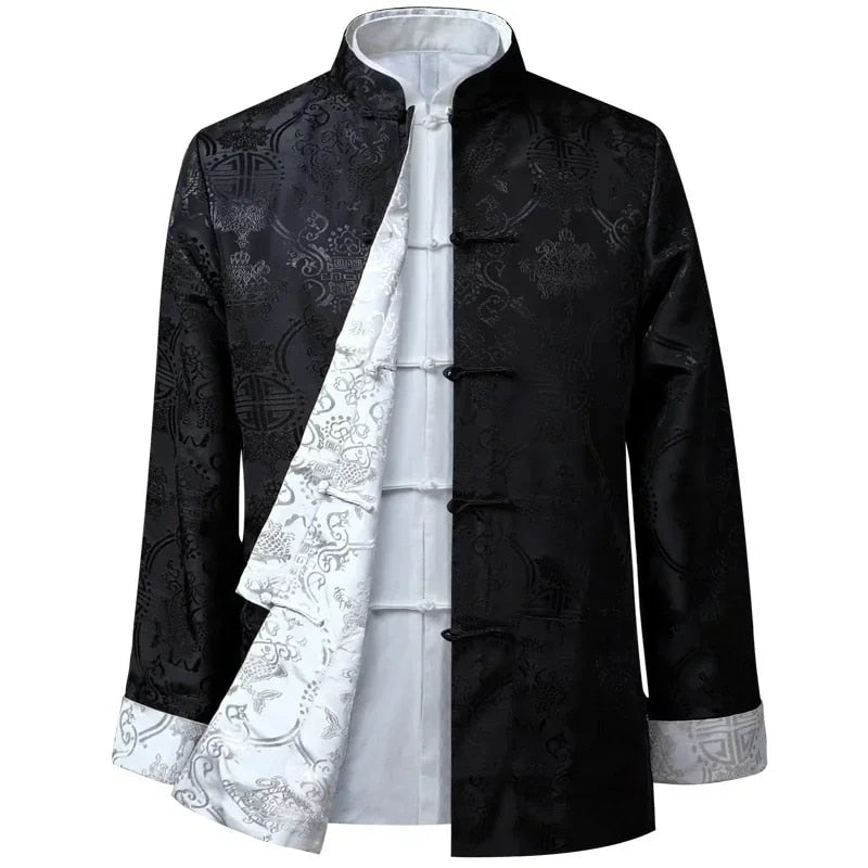 Men Chinese Dragon Shirt Kung Fu Coats China New Year Tang Suit Traditional Chi image 4