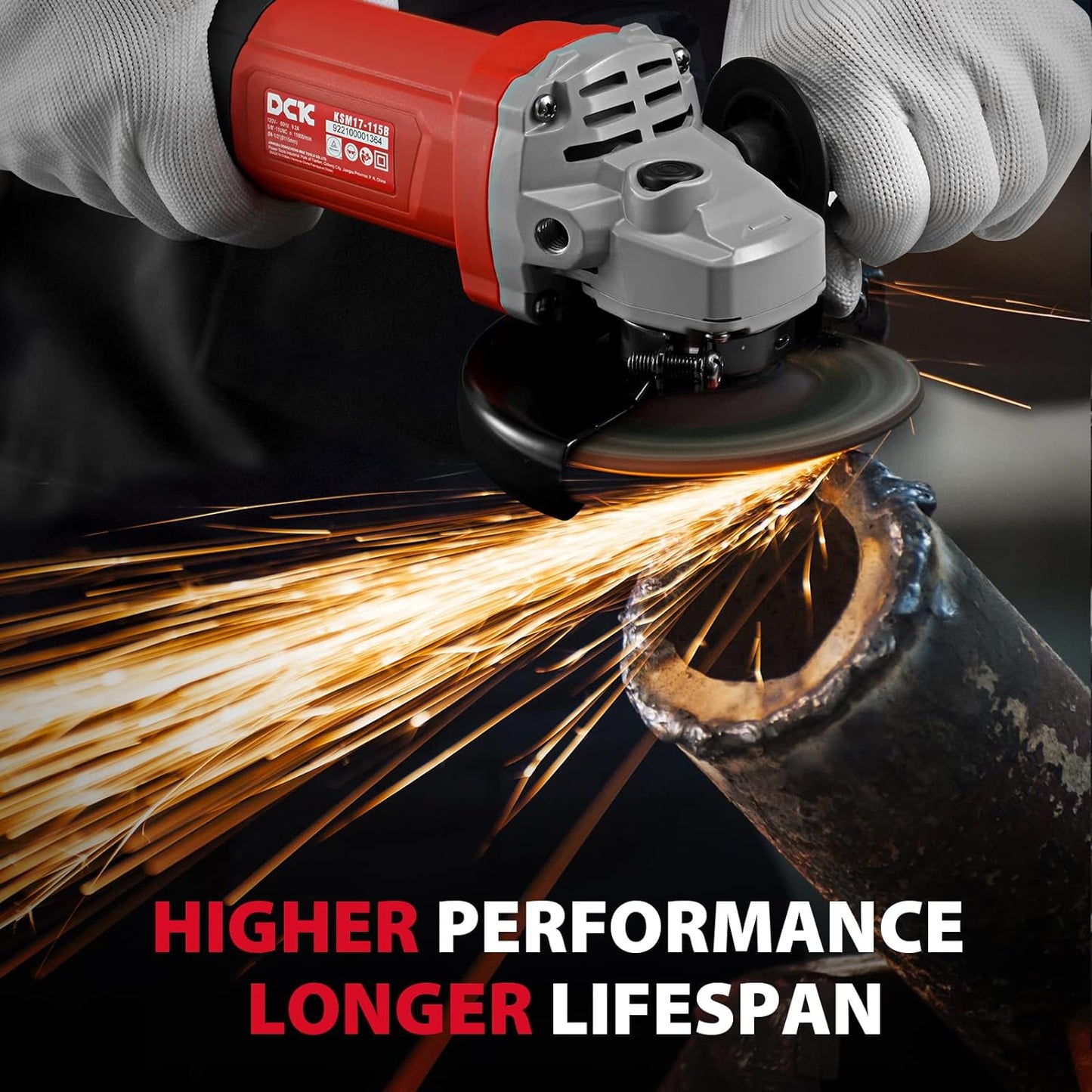 Angle Grinder, 9.2Amp 4-1/2-Inch Corded Angle Grinder 11800 RPM with 2 Safety G image 3