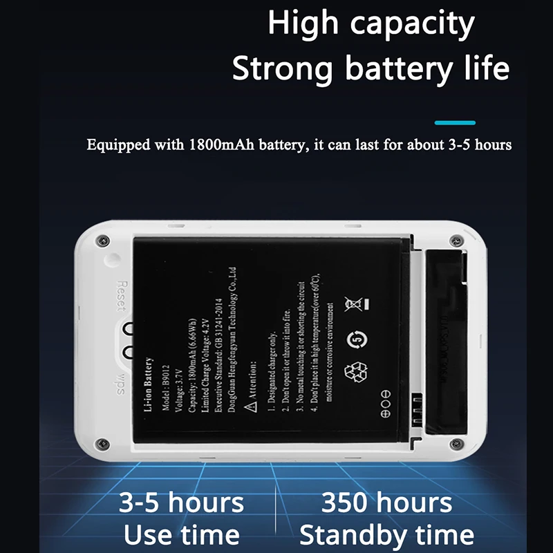 KuWFi 1800mAh 4G LTE Router 150Mbps Portable Mobile Roputer Outdoor Travel Wifi image 2