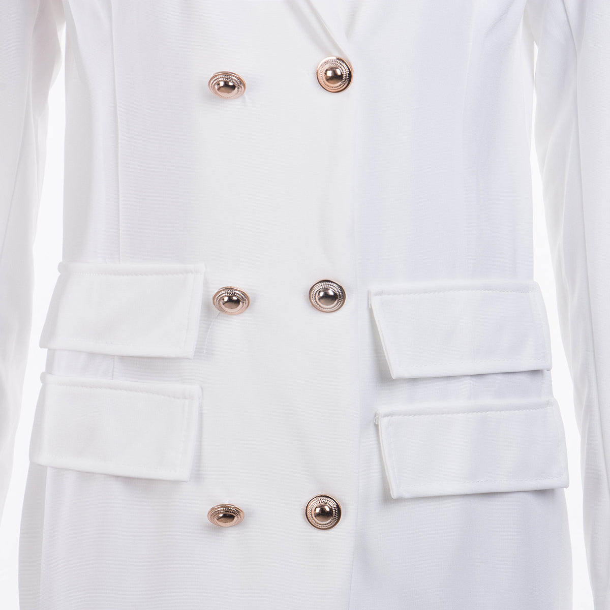 Elegant Women s Formal V Neck Blazer with Long Sleeves and Double Breasted Desi image 4