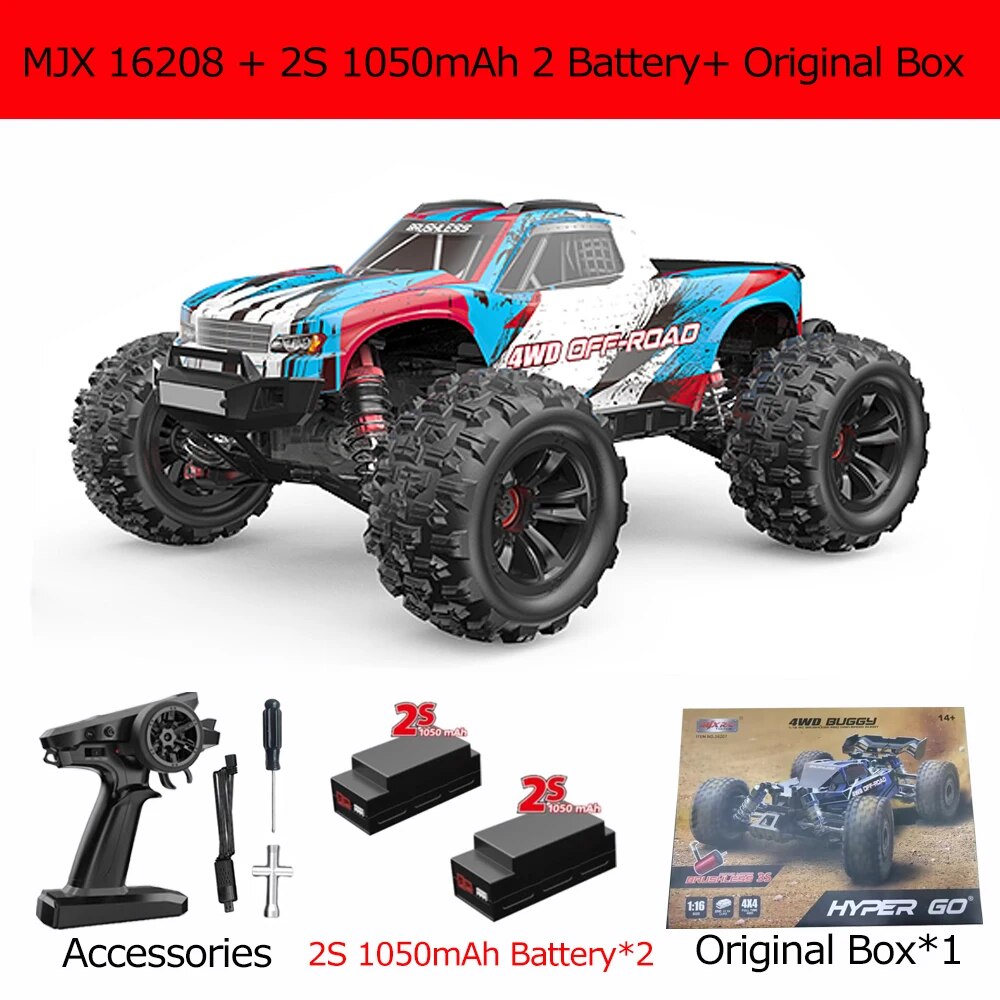 70KM/H MJX 16207 16208 1/16 RC Car Hyper Go Brushless 4WD Racing Car Electric O image 6