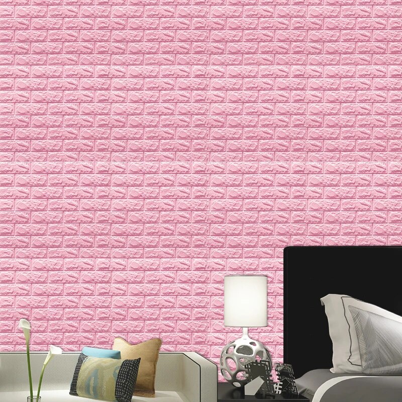 10pcs 3D Wall Sticker Imitation Brick Bedroom Christmas Home Decoration Waterpr image 1