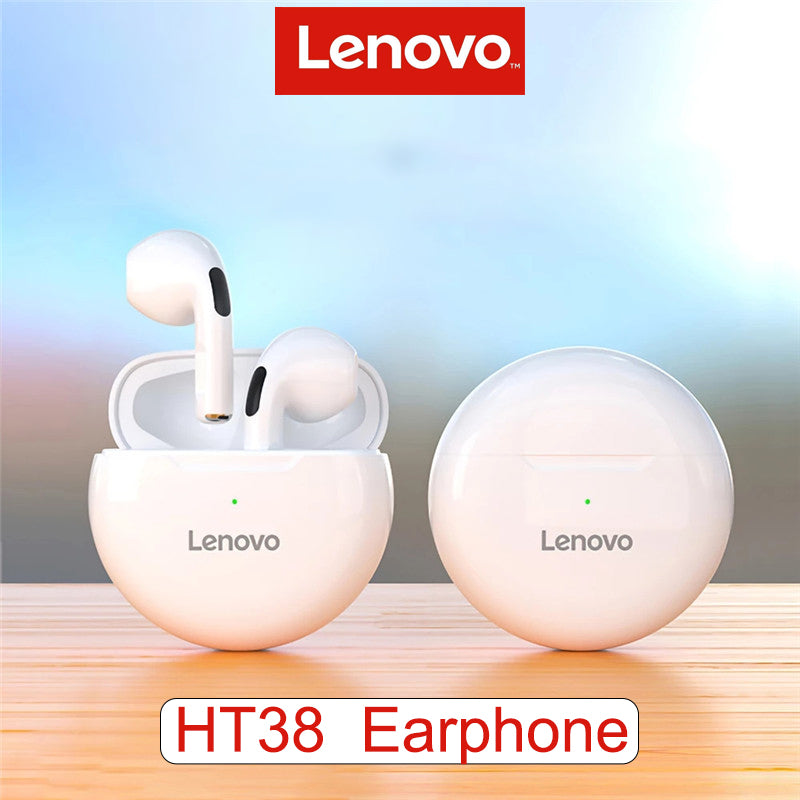 Original Lenovo HT38 TWS Earphone Wireless Bluetooth 5.0 Headphones Stereo Bass image 1