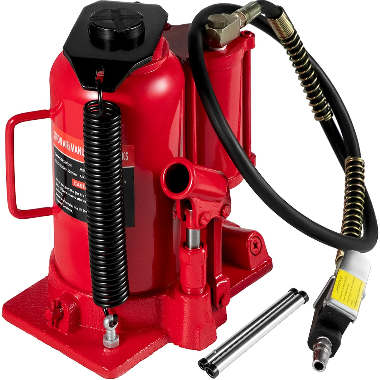 VEVOR 20 Ton 4Ft Air Hydraulic Bottle Car Jack Tool for Lifting Farm Vehicles H image 1