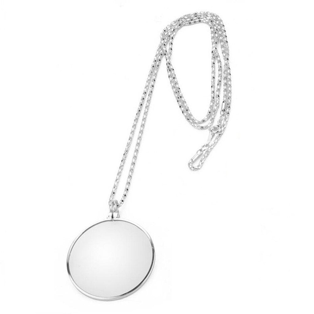 Decorative Monocle Necklace With 5x Magnifier Magnifying Glass Pendant Gold image 1
