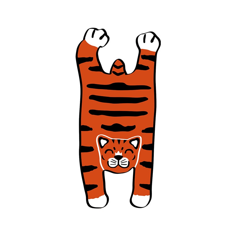 Tiger Carpet for Living Room Cute Cartoon Bedroom Rugs Anti Slip Bedside Kids R image 5