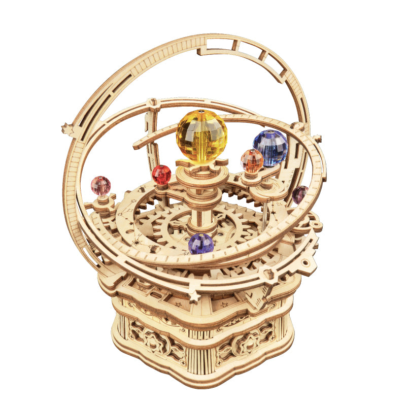 Robotime Rokr Music Box Starry Night 3D Wooden Puzzle Game Assembly Model Build image 7