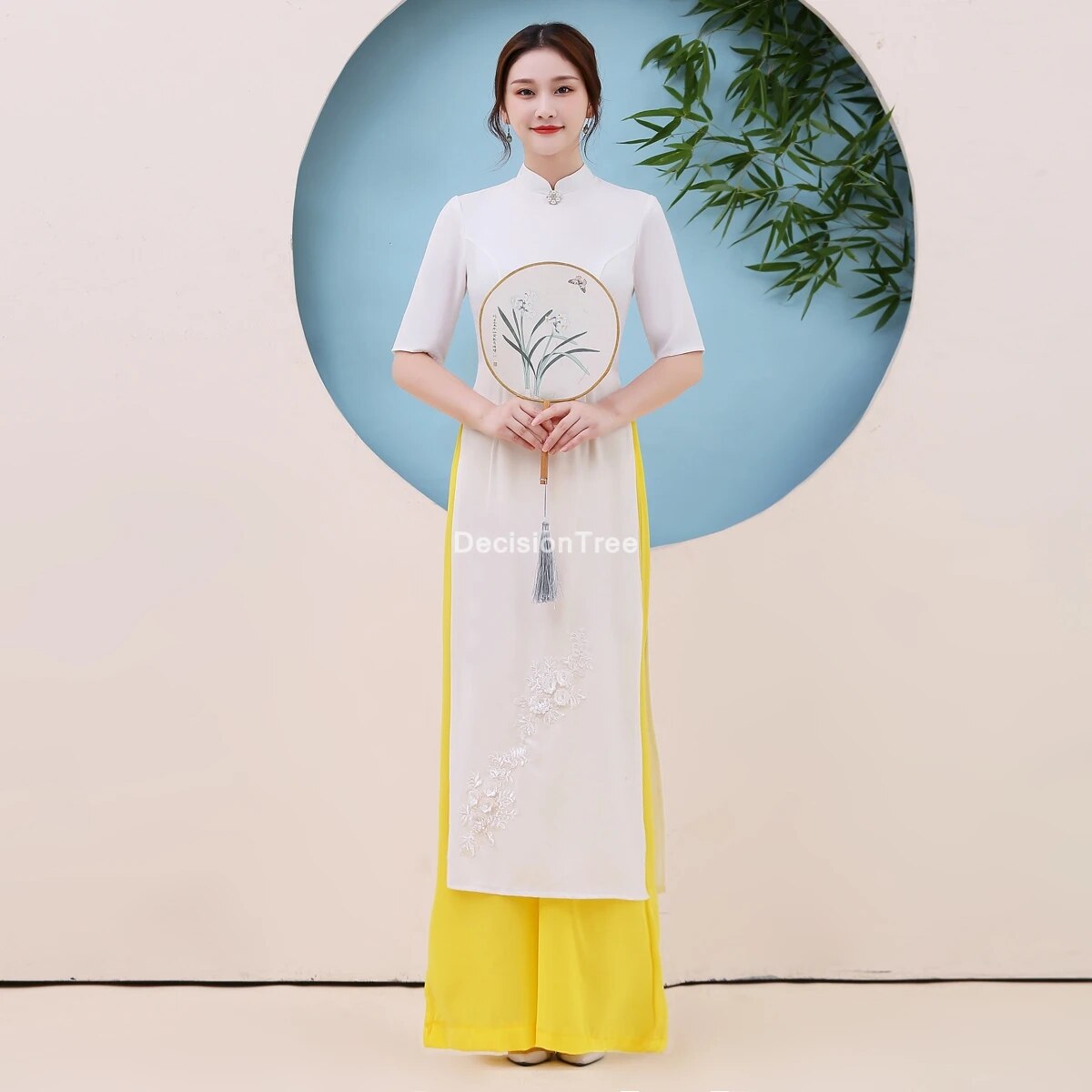 2022 ao dai dress vietnam dress women oriental chiffon lace dress vietnam cloth image 3