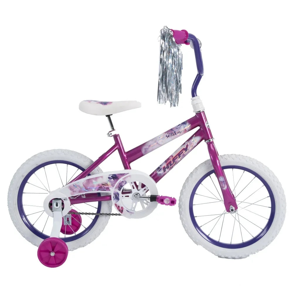 16 In. Sea Star Girl Kids Bike, Metallic Purple Comfortable Grips, and Crushed image 4