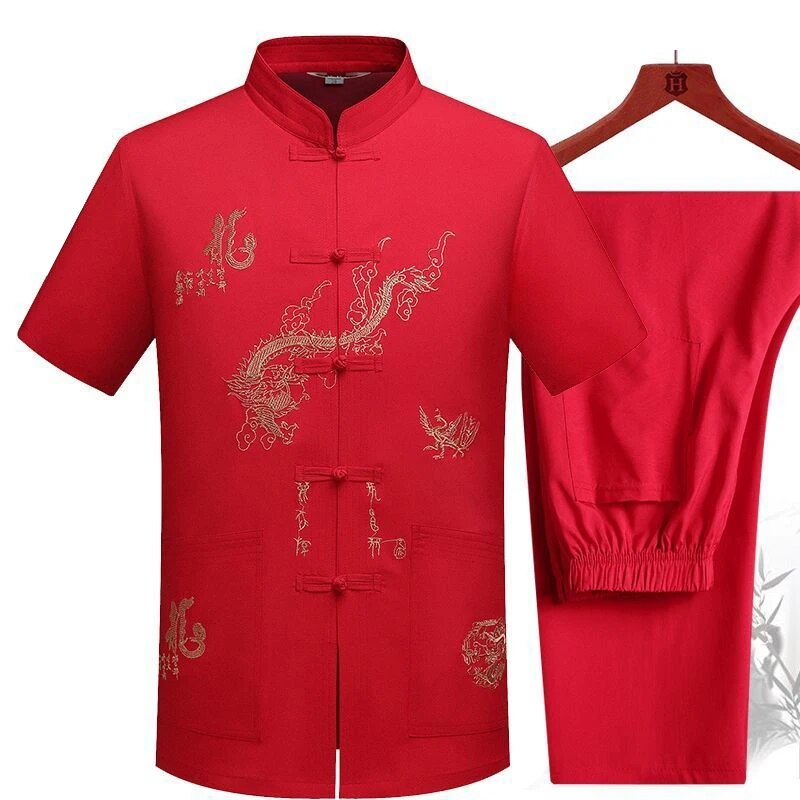 Chinese Traditional Tang Clothing Kung Fu Suit Fashion Casual Embroidery T-shir image 5