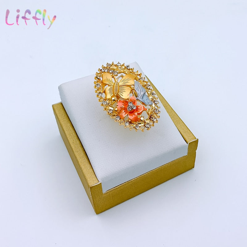 African Necklace Dubai Gold Plated Jewelry Set for Women Wedding Bridal Travel image 2