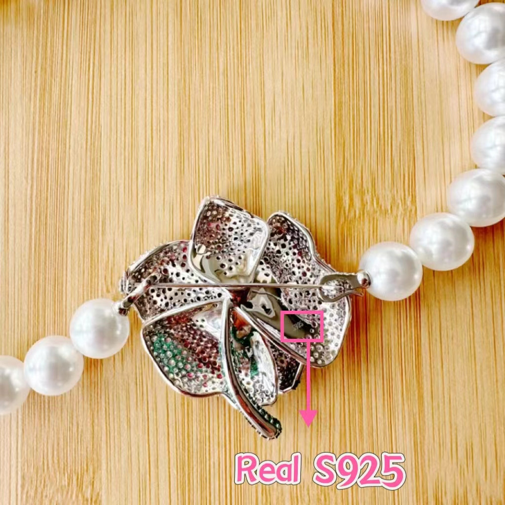 ZOCA Brands 925 sterling silver Plated K Gold Pearl Necklace Necklaces Woman Tr image 4