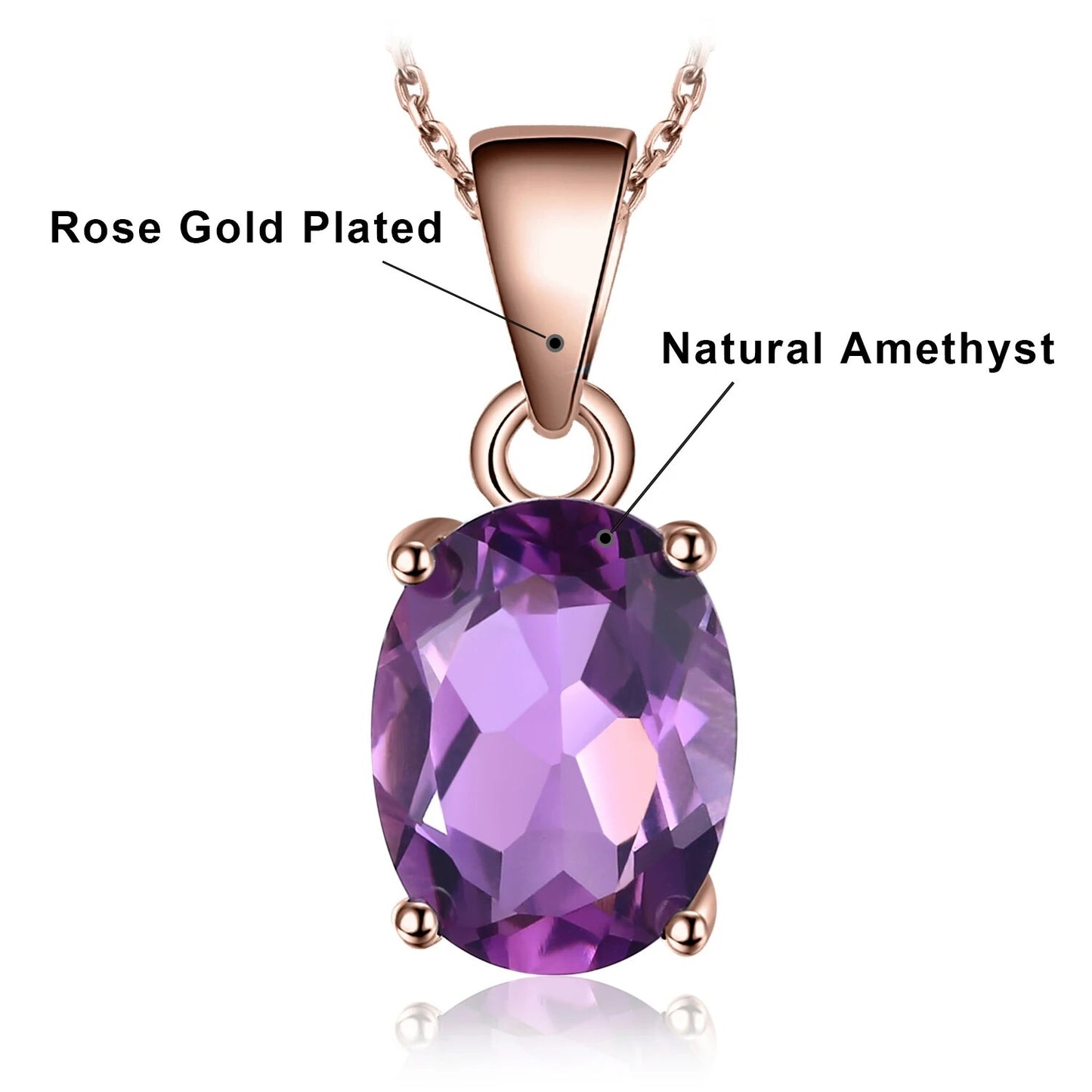 JewelryPalace Rose Gold Yellow Gold Plated Natural Amethyst Citrine Garnet Topa image 2