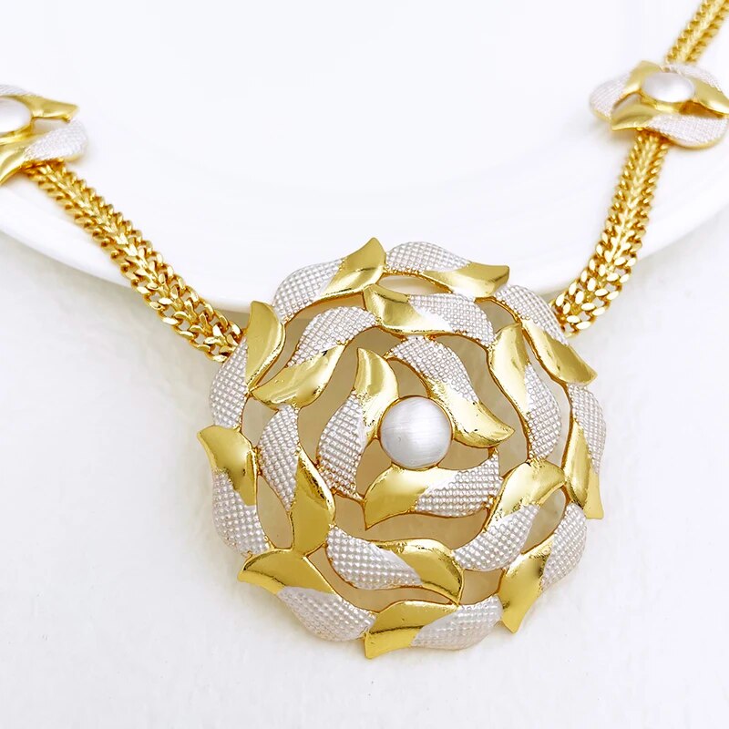 New Dubai Jewelry Set For Women Luxury Design 18K Gold Plated Brazil Trending N image 7