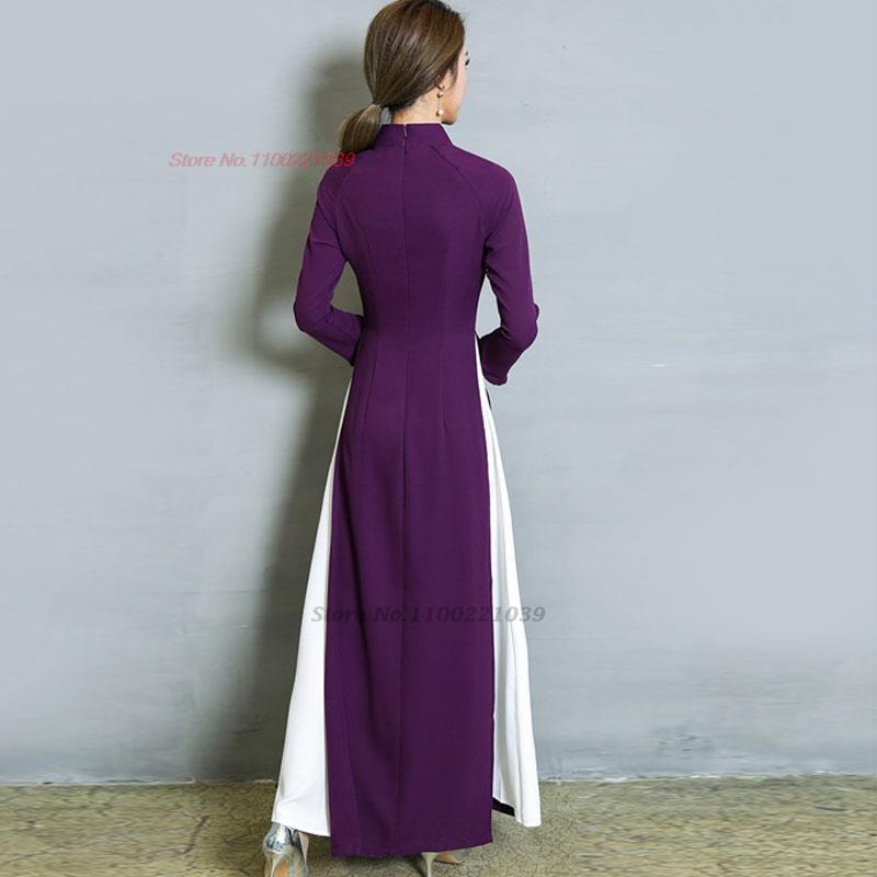 2024 ao dai vietnam traditional banquet dress flower print cheongsam oriental i image 5