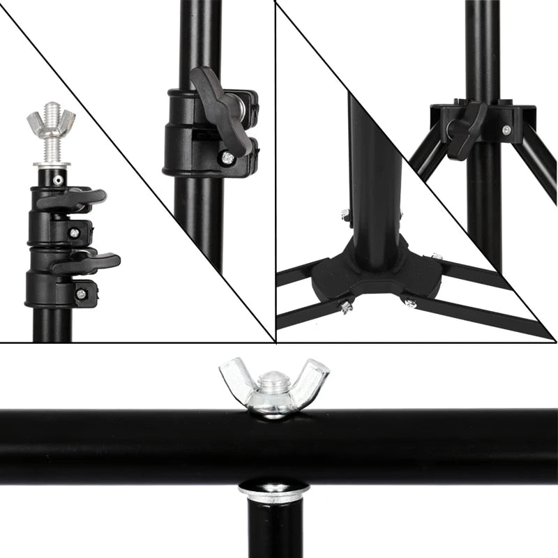 T Stand Background for Backdrop Wall Photography Adjustable Support System Phot image 9