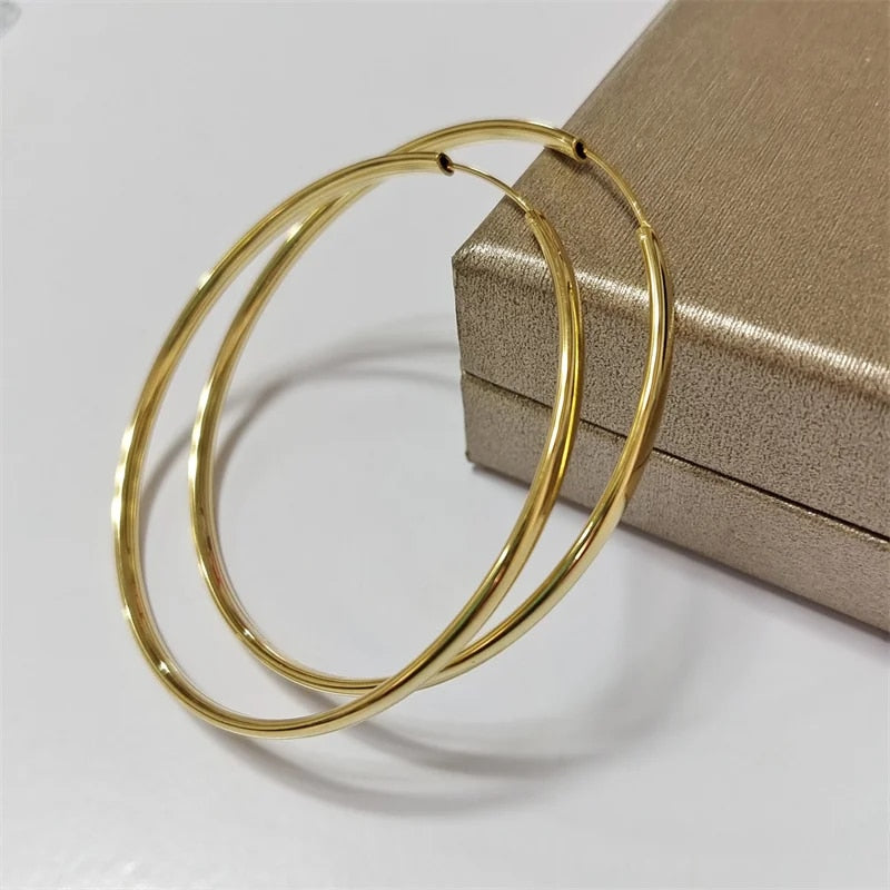 Senlissi - New 18K Gold Plated Hoop Earrings For Women 925 Sterling Silver 3.0 image 18
