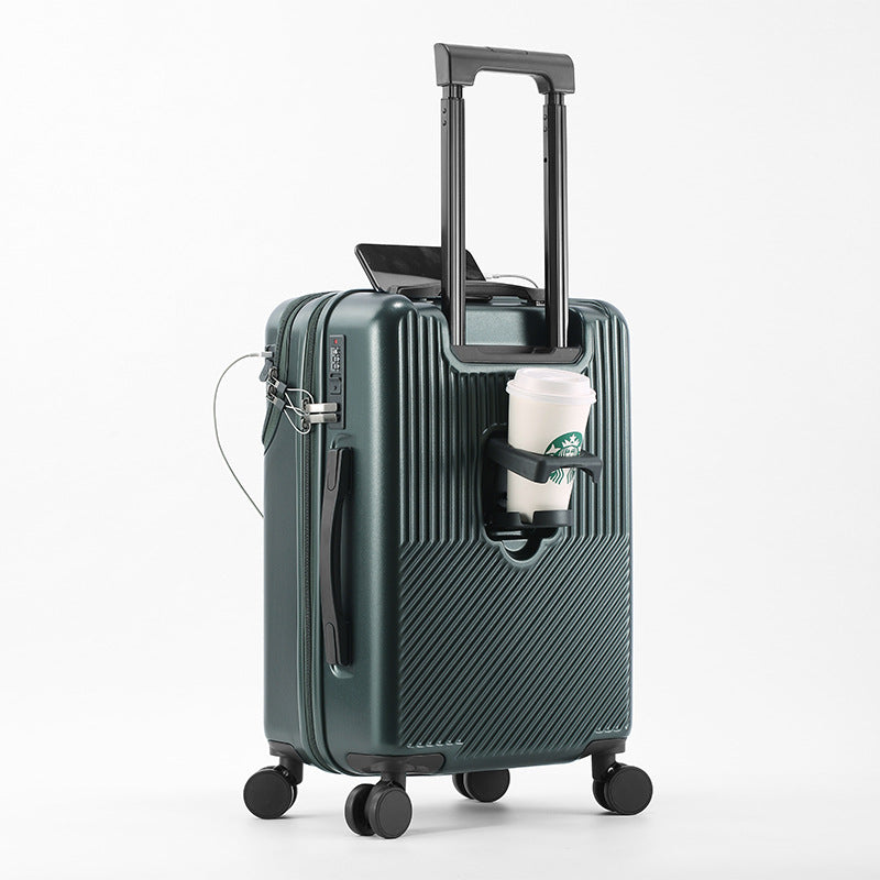 2024 New Durable Luggage Sets Suitcase Front Open TSA Lock USB Slient Spinner W image 0