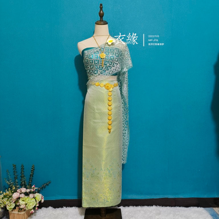 2023 New In Summer Women Strapless Shawl Top and Skirt Five-Piece Set Long Ao D image 15