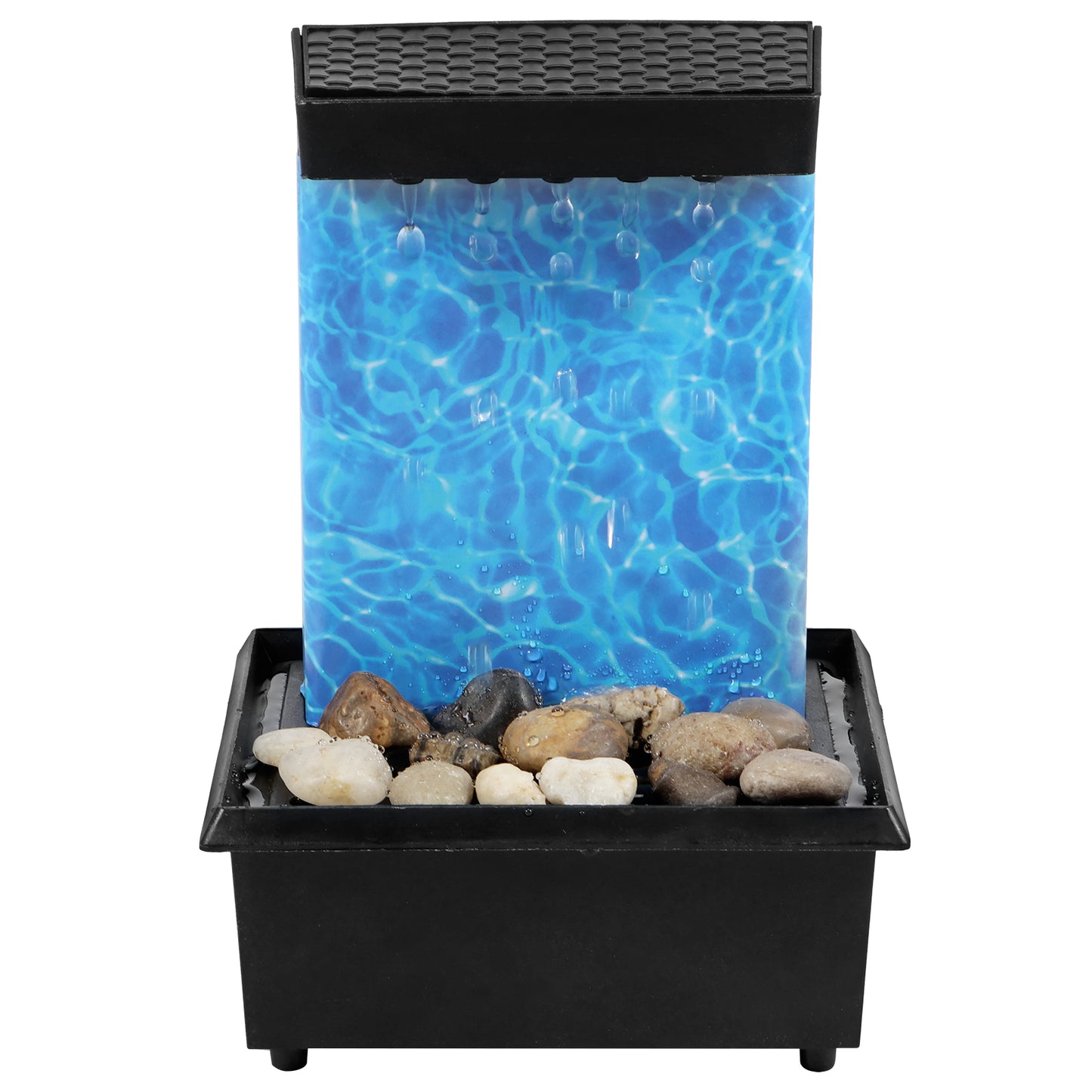 Tabletop Fountain with Light Mini Indoor Water Fountain Feature Zen Meditation image 3